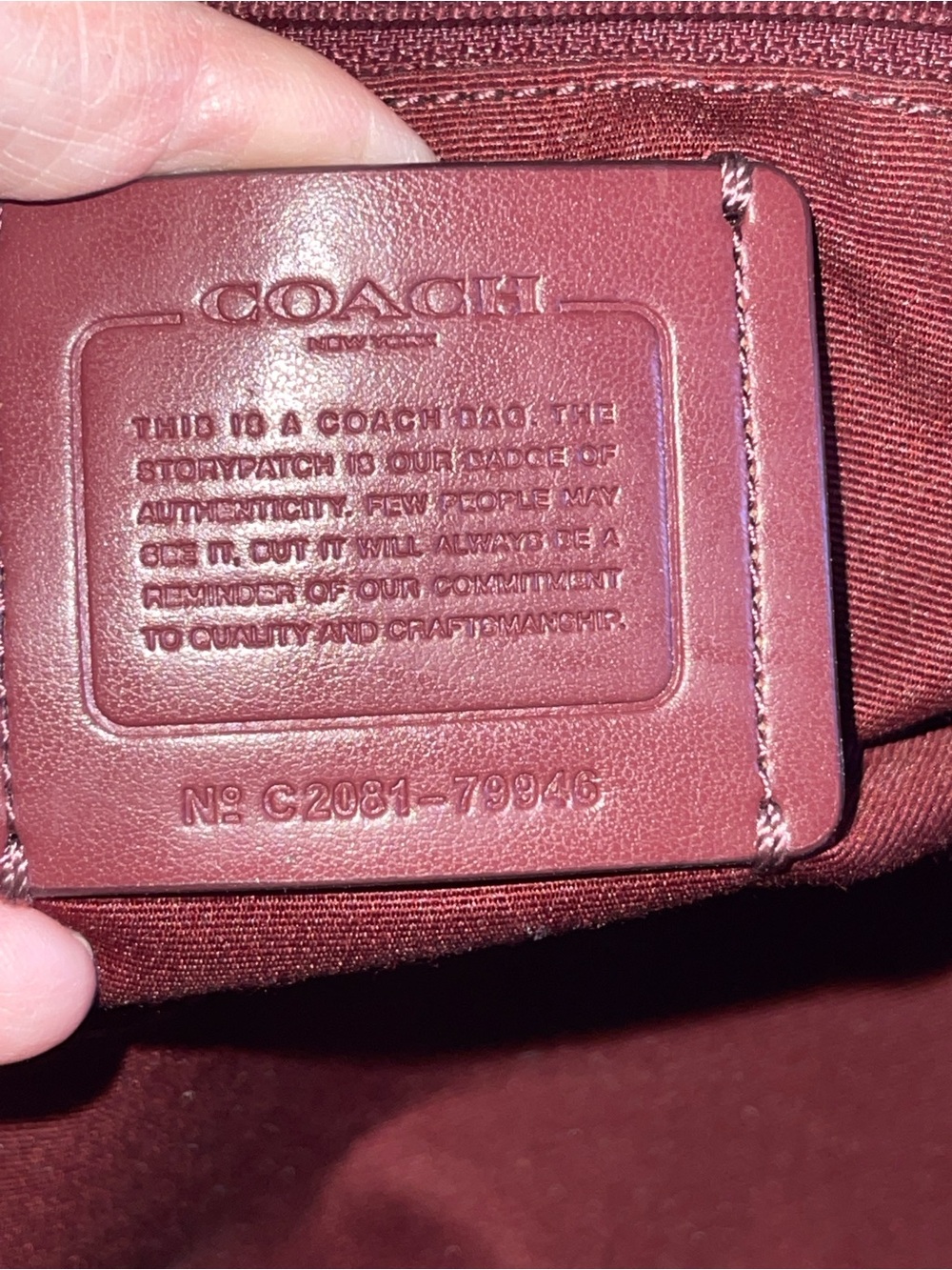 COACH Pink Saffiano Leather Satchel with Chain Detail - Picture 9 of 10